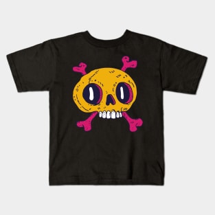 Colourful skull and crossbones Kids T-Shirt